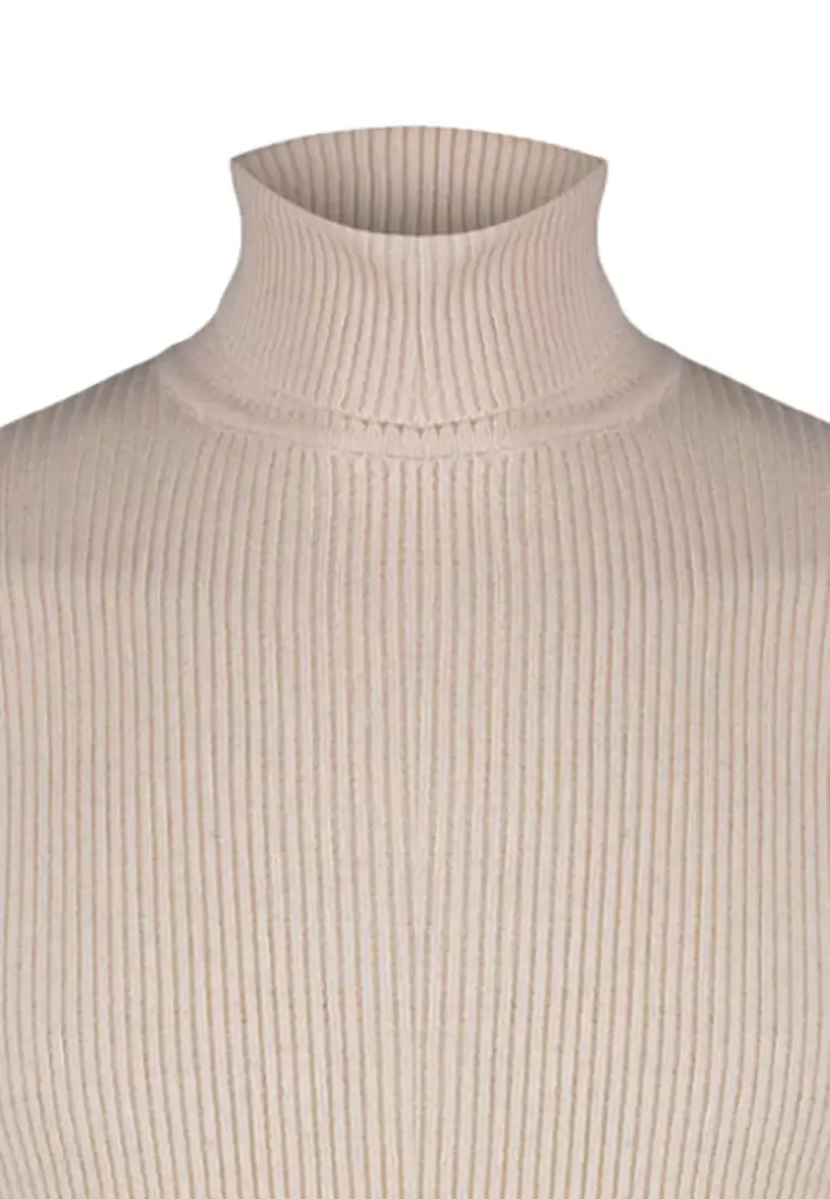Slim Fit Turtleneck Corduroy Knit Sweater