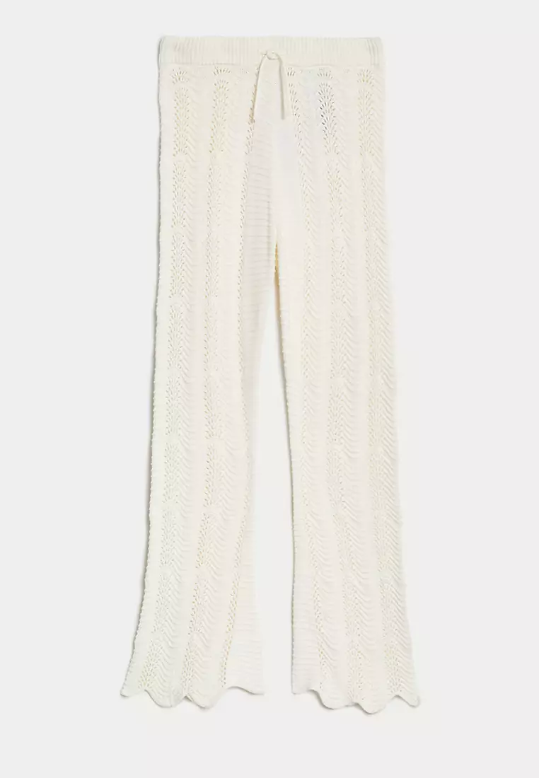 Pure Cotton Flared Trousers
