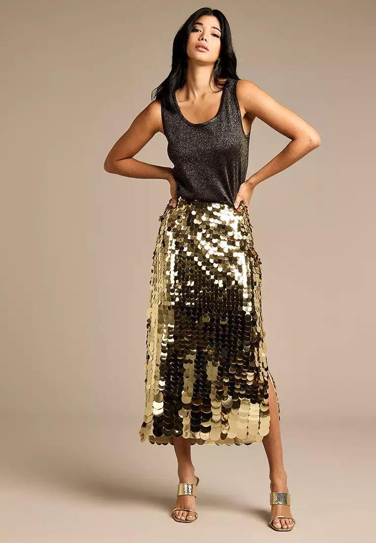 Sequin skirt online malaysia top