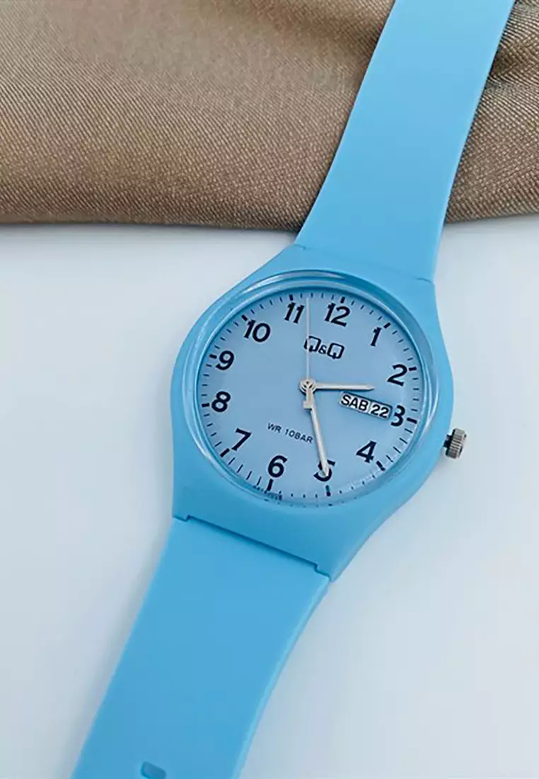 Watch By Citizen A212J006Y Men Analog Watch with Blue Rubber Strap