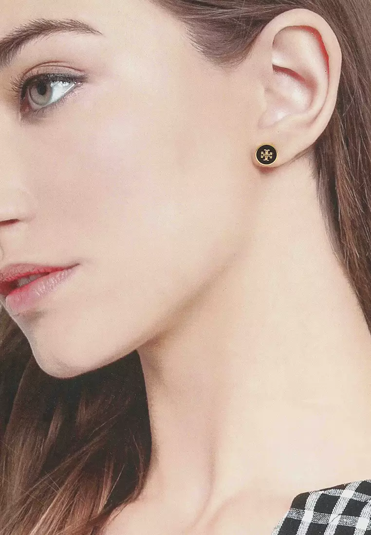 Kira Enamel Circle-Stud Earrings (nt)