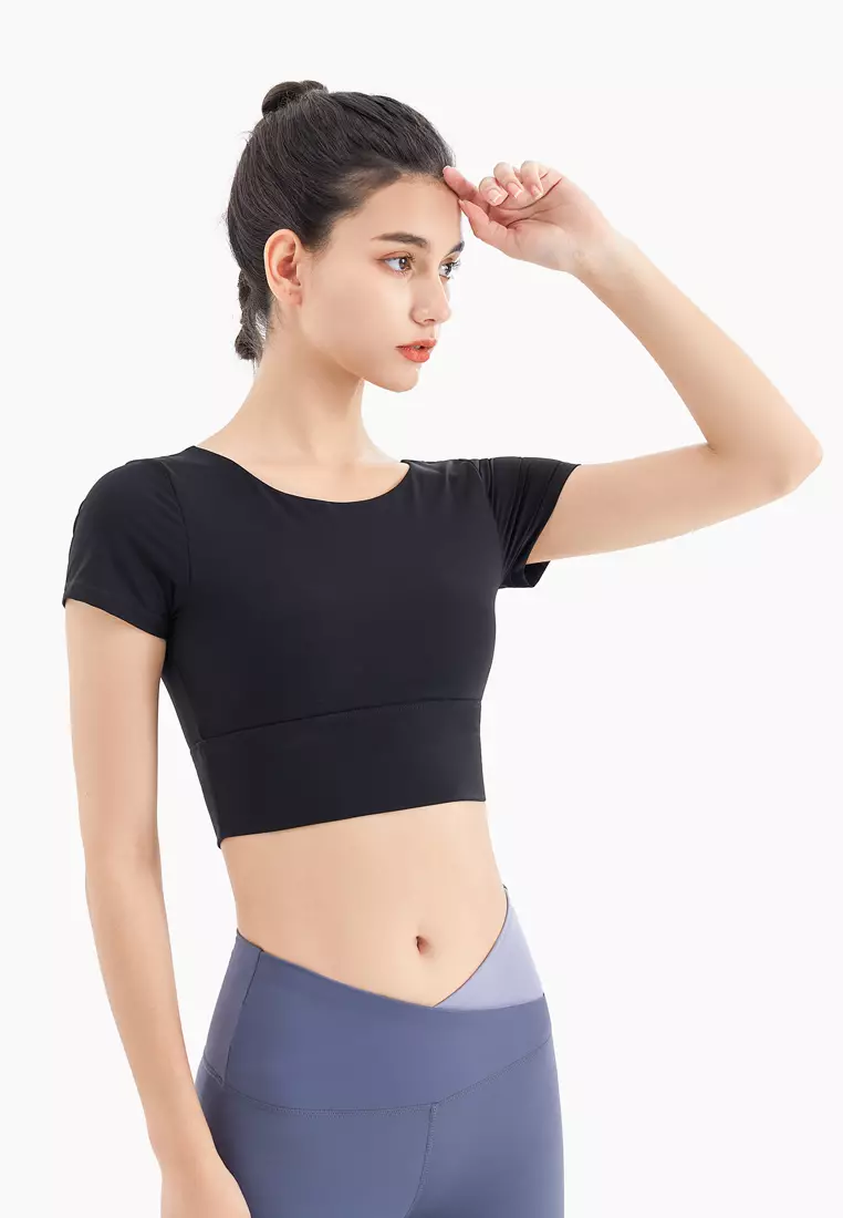 Buy HAPPY FRIDAYS Women’s Tight Short Sleeve Top DK-TX28 2024 Online ...