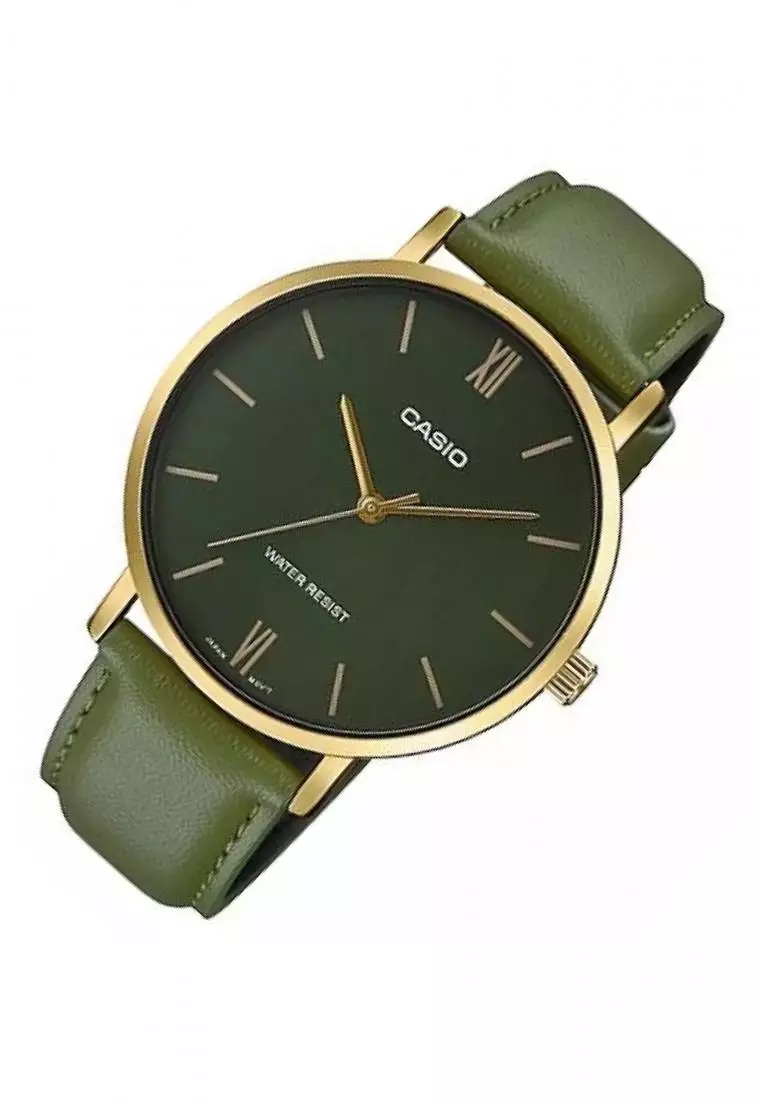 CASIO MTP-VT01L-3BUDF OROLOGIO UOMO PELLE VERDE 40mm SOTTOCOSTO
