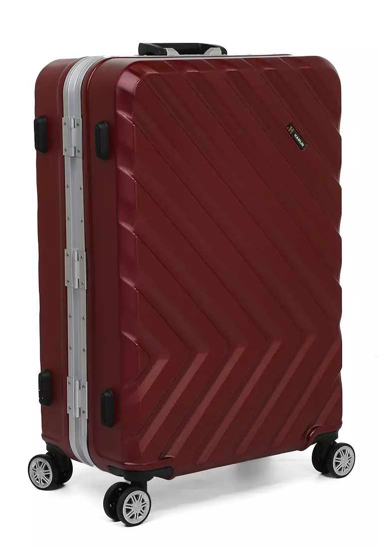Pervaiz Koper Alumunium Frame Unisex Size 26 Inch TSA Lock System Suitcase Material Polycarbonate ORIGINAL - Red