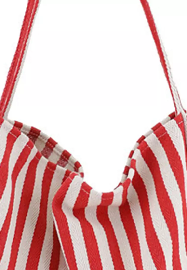 Simple Small Fresh Small Striped Canvas Bag Ca21051315RD