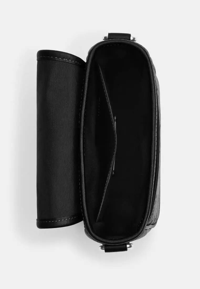 Coach Lucas Crossbody In Signature Jacquard Charcoal Black