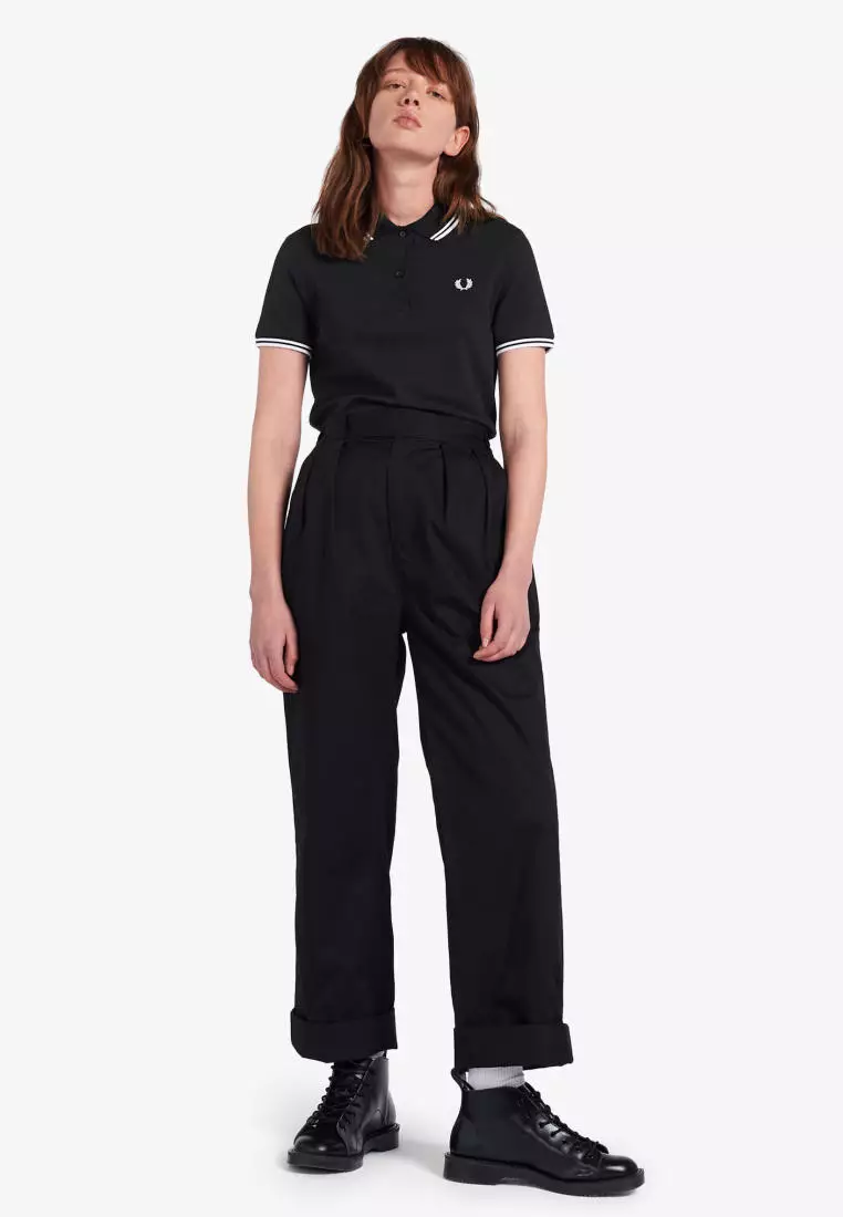 Fred Perry G3600 Twin Tipped Fred Perry Shirt (Black / White / White)