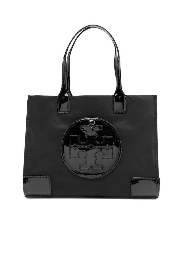 Small Ella Patent Tote Bag Black 90482