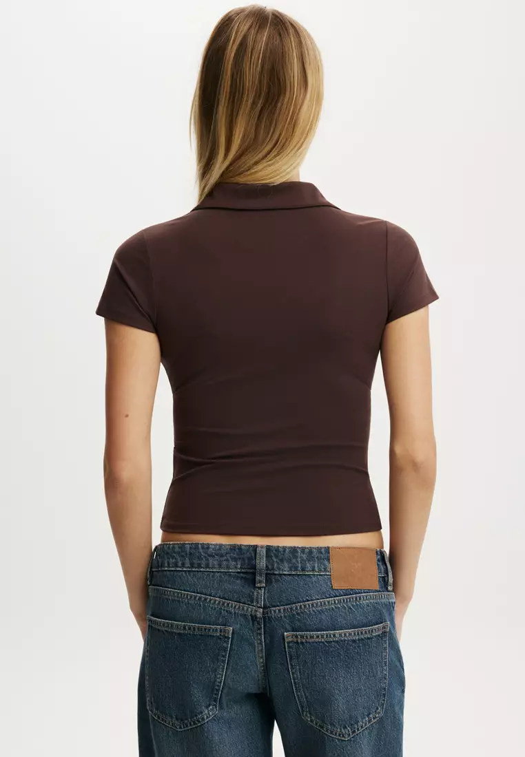 Hold Me Polo Short Sleeves Top
