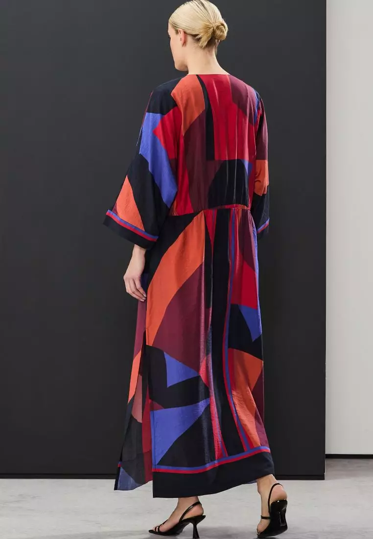 V-Neck Kaftan Maxi Dress