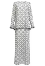 Cream/Black Damask