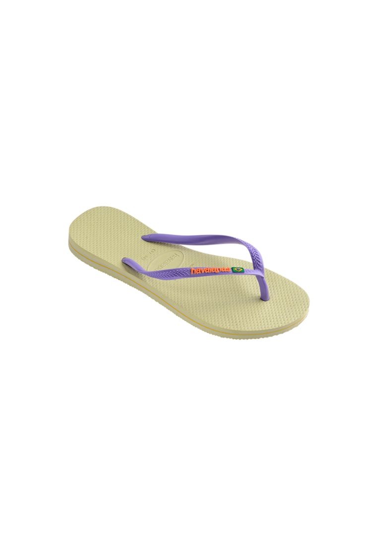 Women Slim Brasil Flip Flops - Lime Green