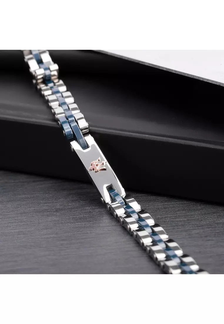 Maserati Jewels 210mm Men's Stainless Steel Bracelet JM220ASR08 (Adjustable)