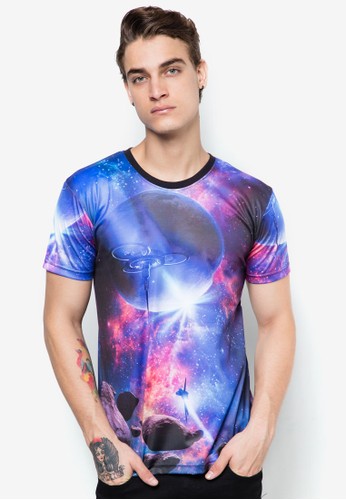 宇宙星球圓領TEE, 服飾, 印圖esprit 眼鏡T恤