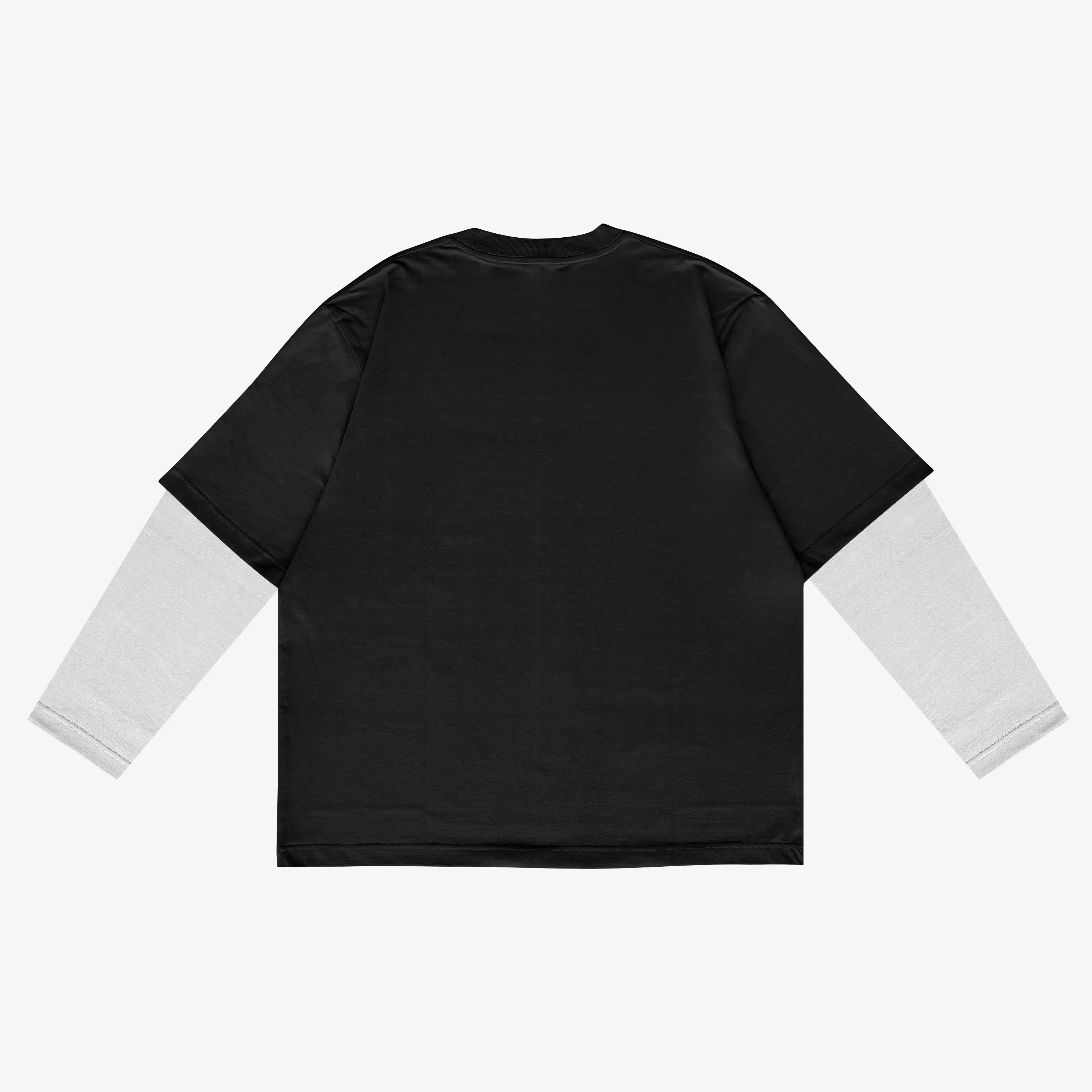 OOTDSUPPLY Black White Tone Journey l Kaos Oversize Lengan Panjang Pria dan Wanita