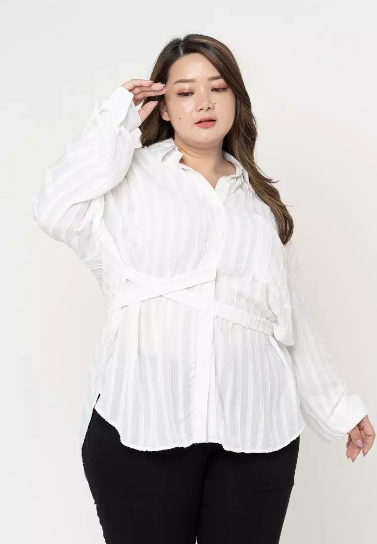 Plus Size Shirt Trixie White
