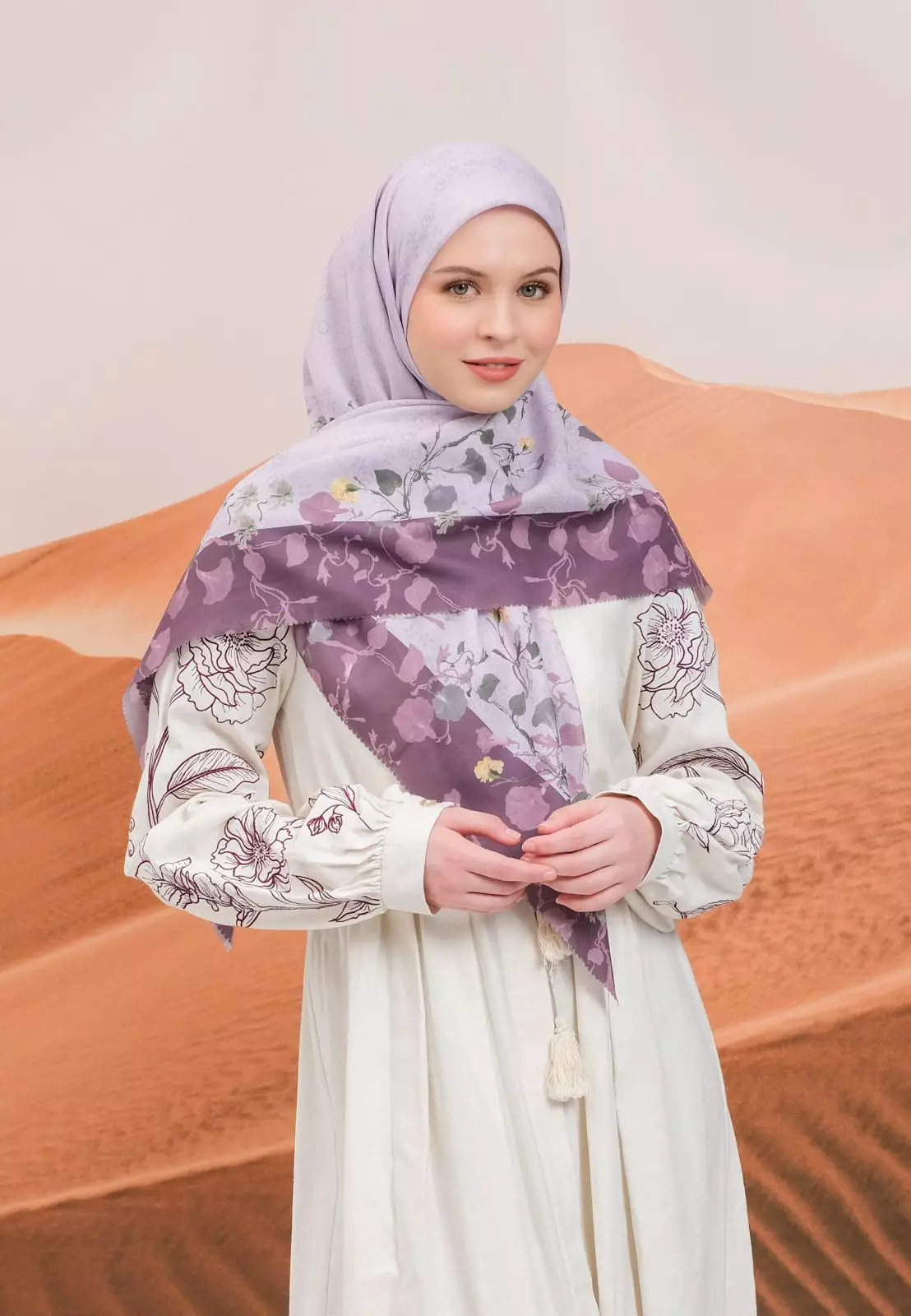 Delilah Scarf | Hijab Kerudung Segi Empat Motif