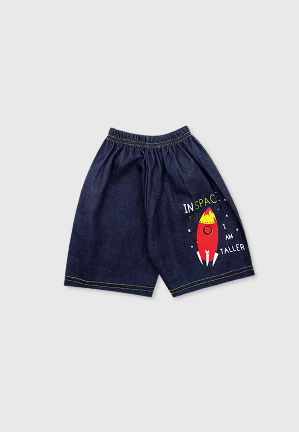 Wakakids Setelan Bayi Laki Laki Baju Lengan Pendek Anak Usia 6 Bulan Hingga 12 Bulan Set Celana Jeans Motif Rocket 3146 Merah