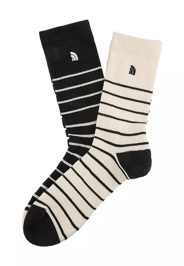 Unisex Stripe Sock Crew 2 Pack