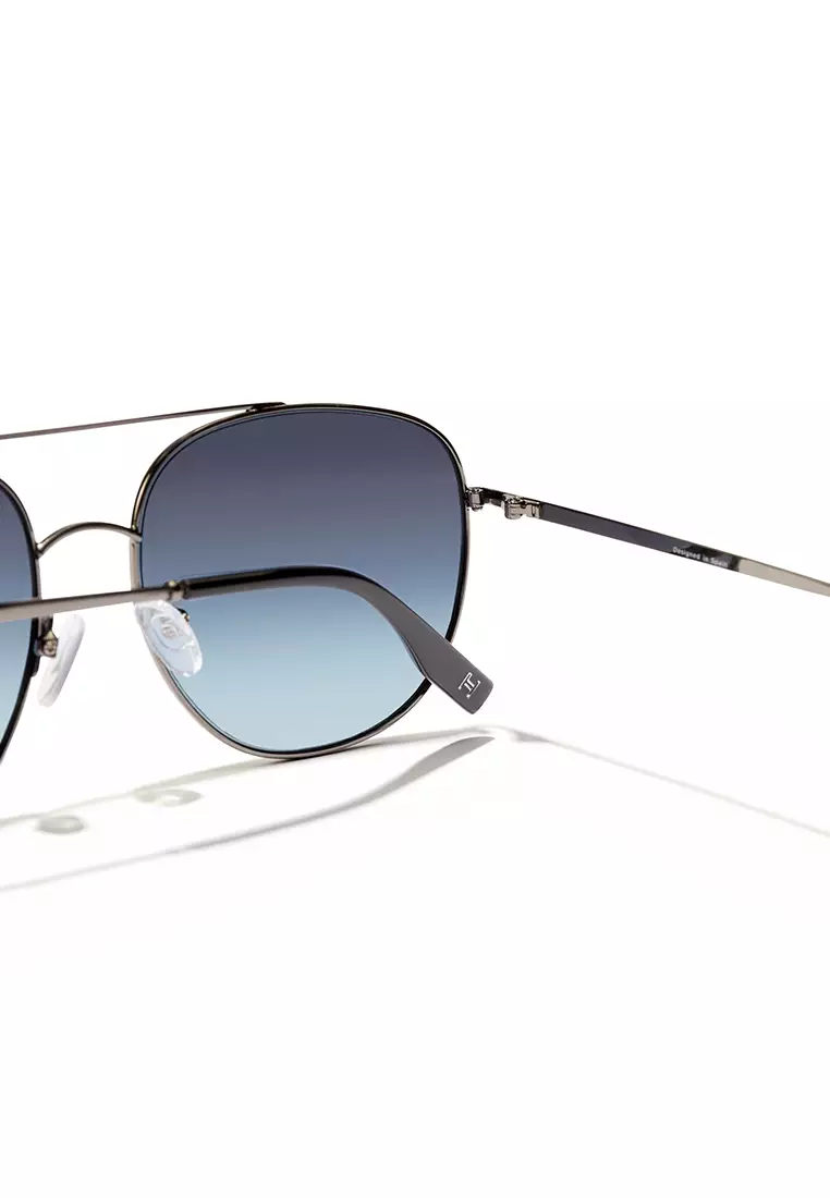 HAWKERS Metal Blue Denim Swag Sunglasses For Men And Women, Unisex. Official Product Designed In Spain