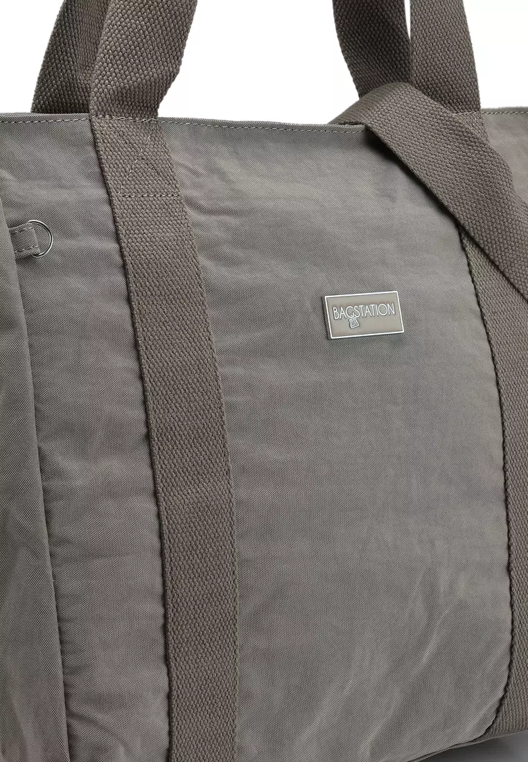 Metallic Series Crinkle Nylon Convertible Shoulder Bag