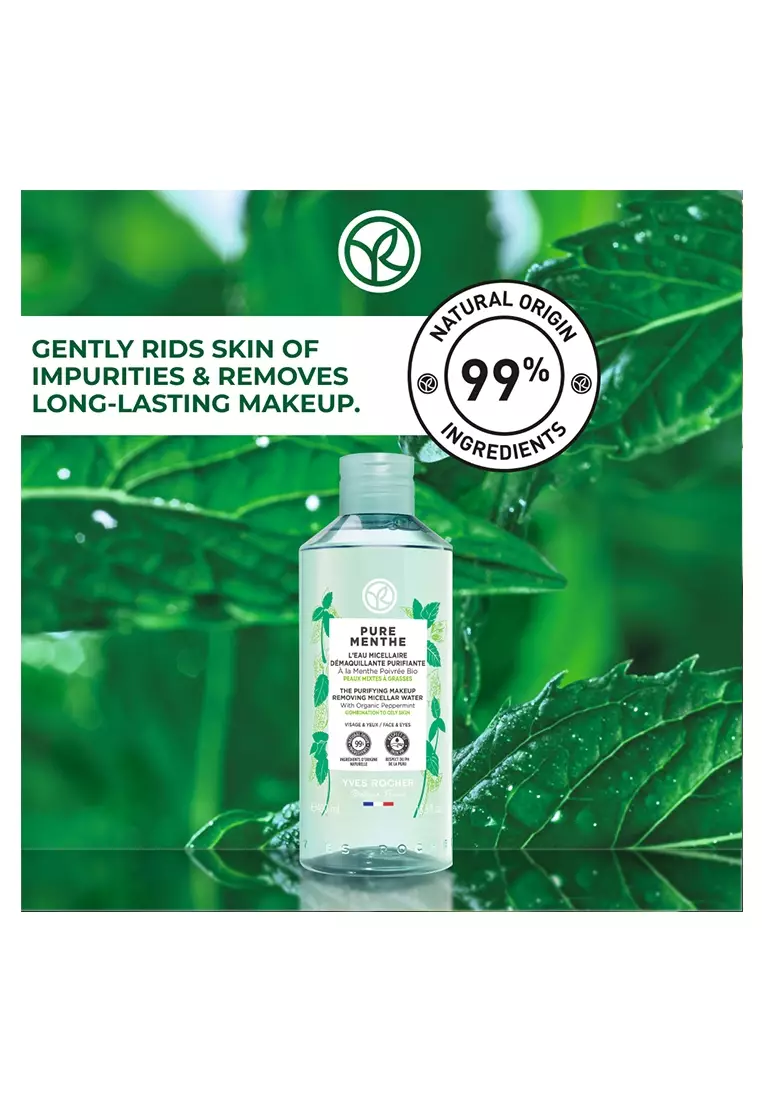 Pure Menthe Purifying Makeup Remover Micellar Water with Organic Peppermint - 400ml