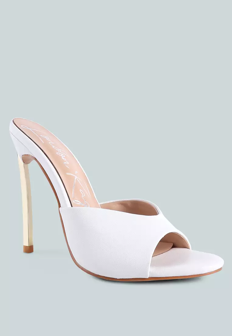 Buy London Rag White High Heeled Sliders Sandals Online ZALORA