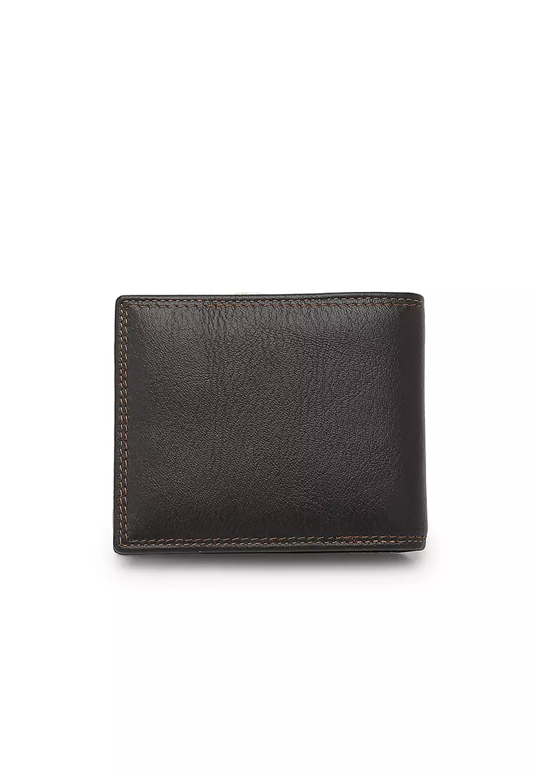 Men's Genuine Leather RFID Blocking Wallet - Brown