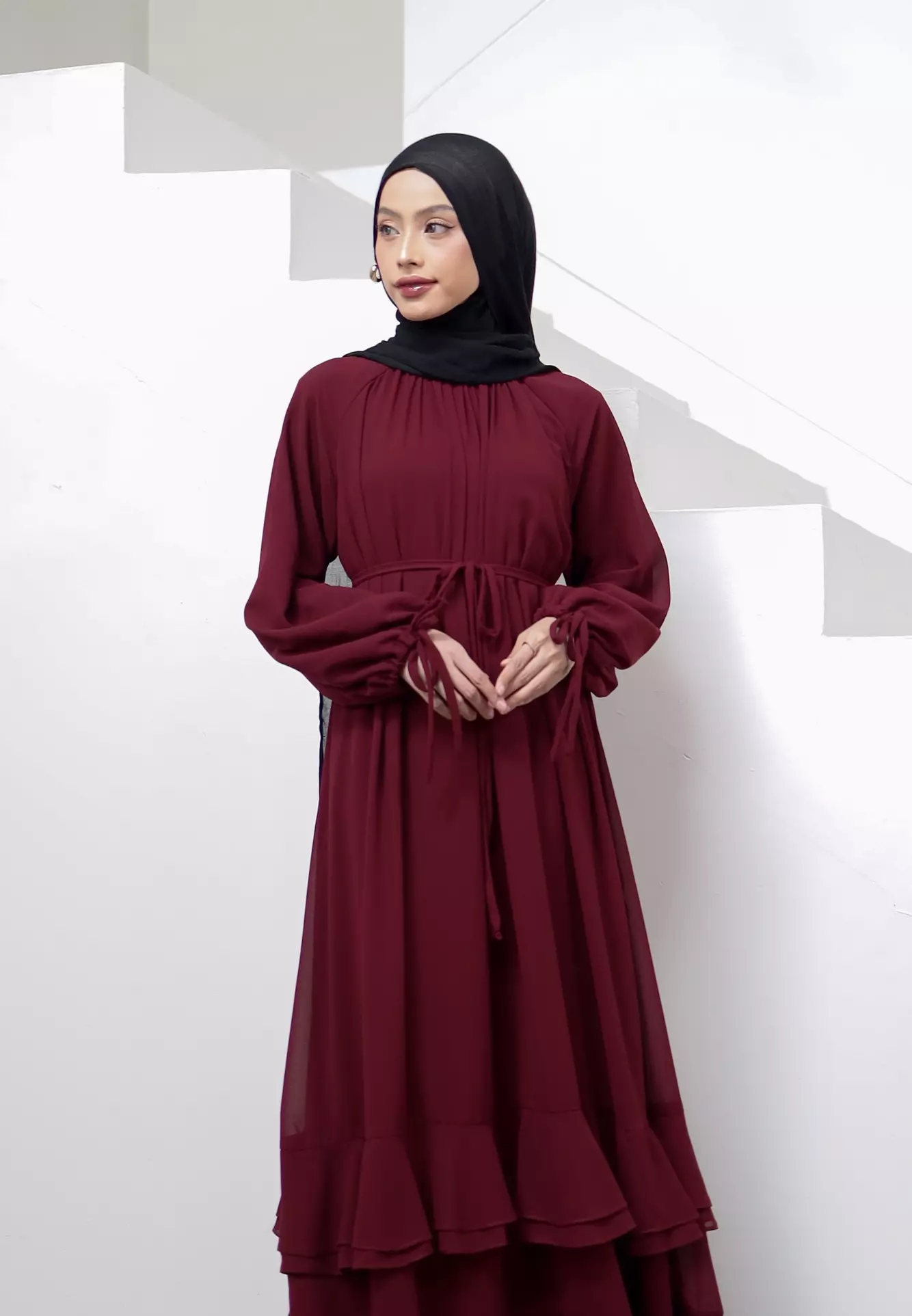 Layla Dress - Maroon
