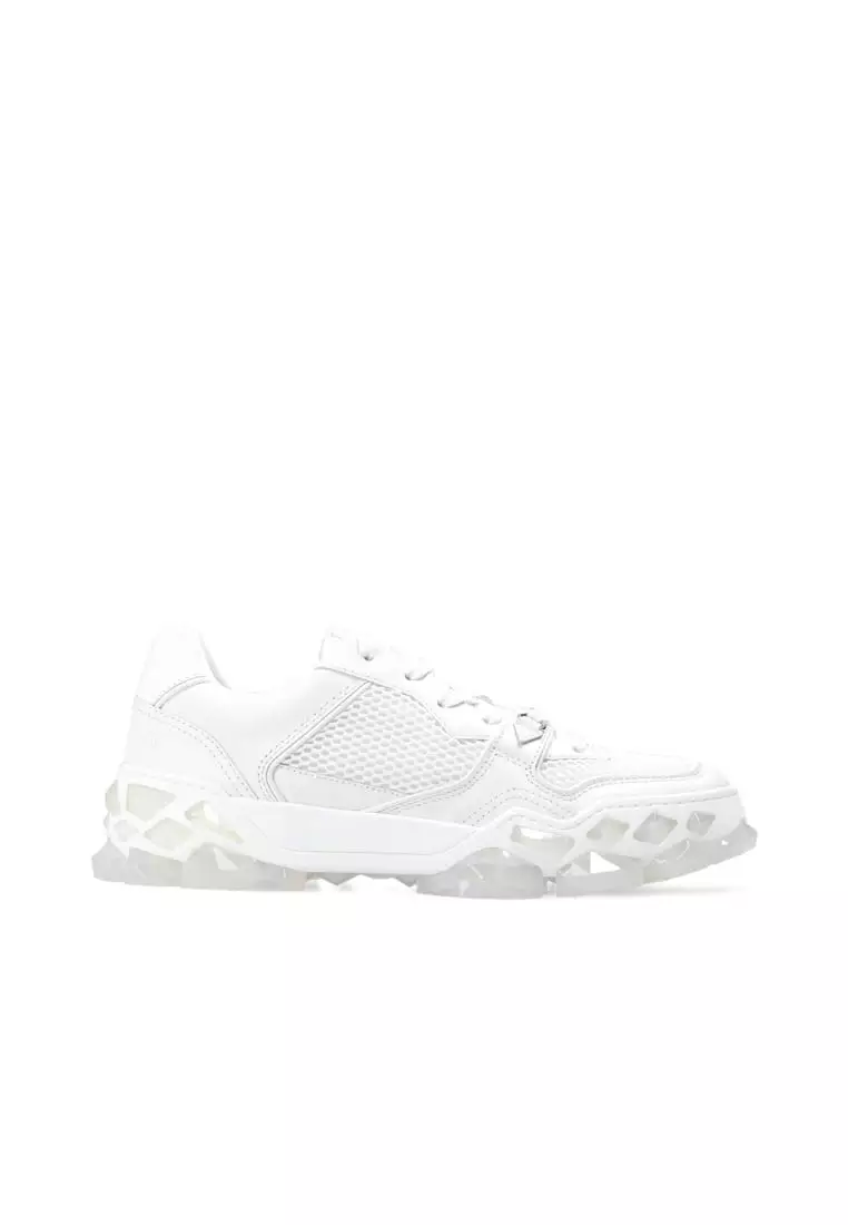 Jimmy Choo Diamond Leather Sneakers - JIMMY CHOO - White