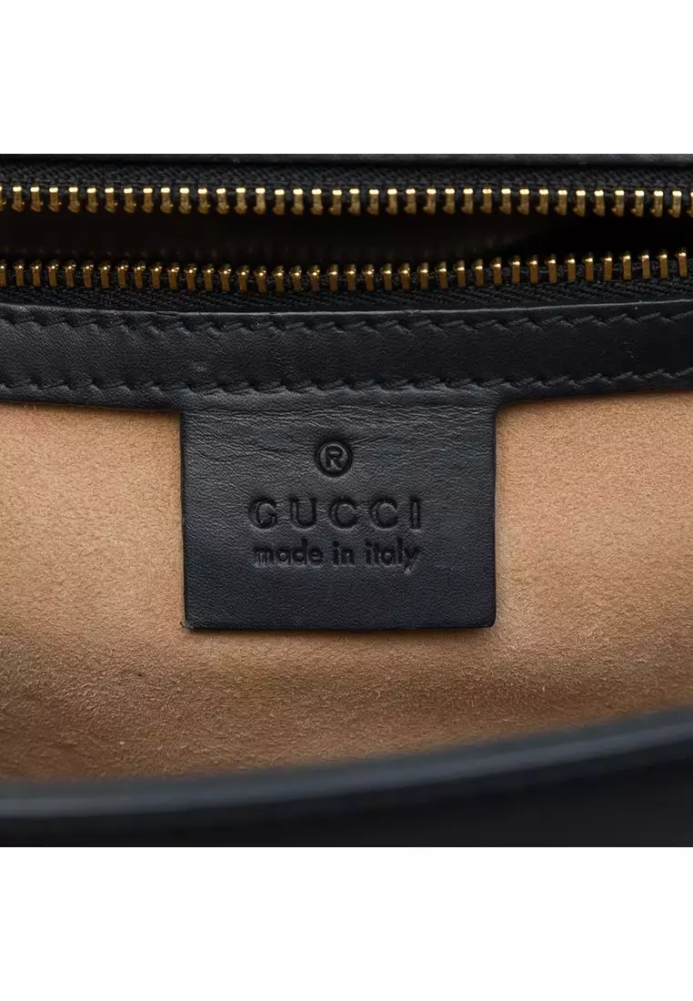 Pre-Loved Gucci Small Calfskin Web Sylvie Satchel