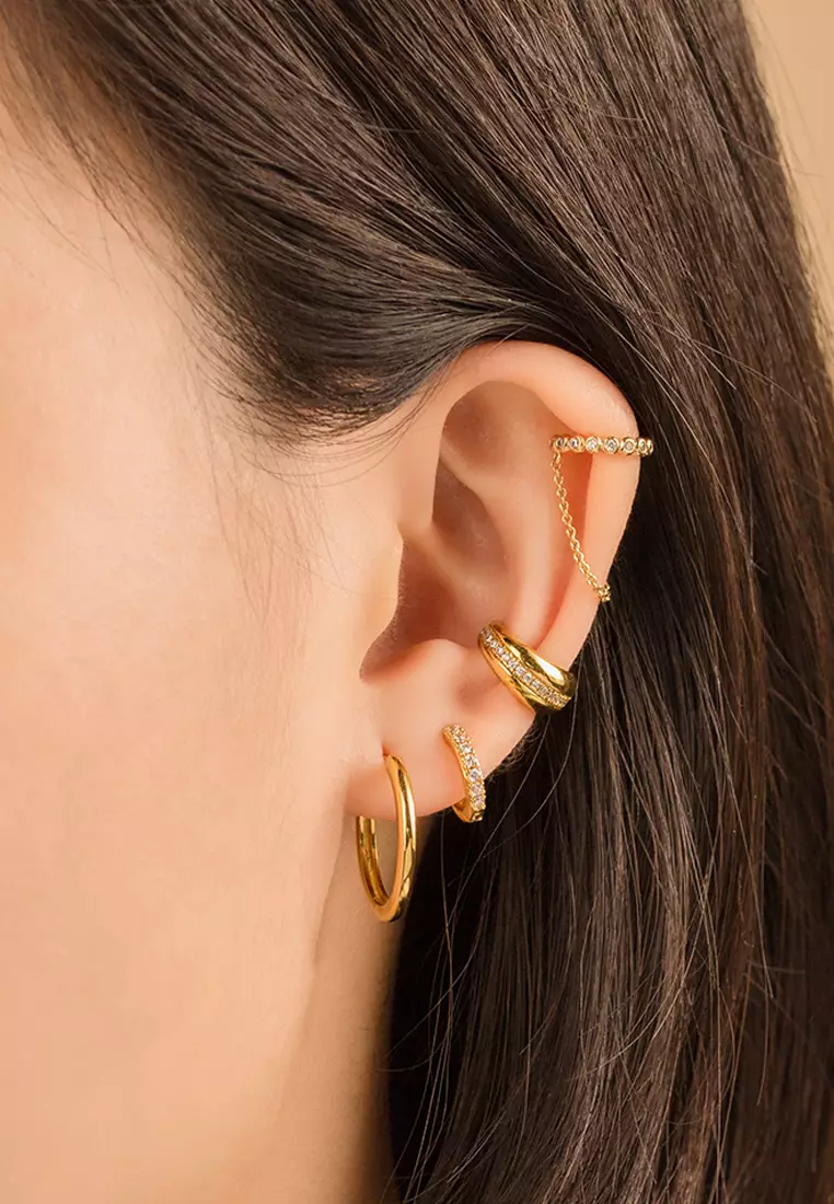 Gold ear cheap cuff earrings