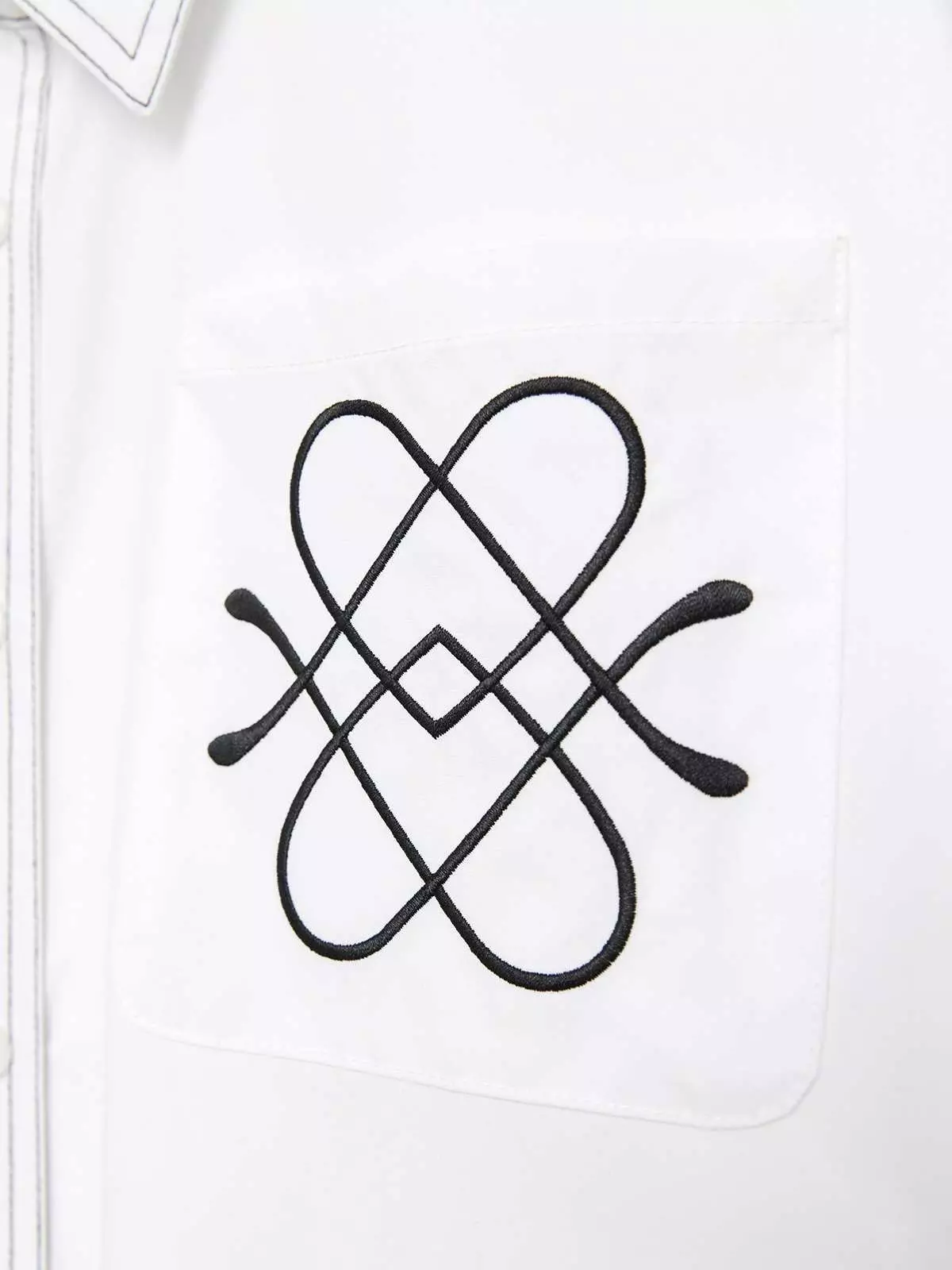 Asymmetric Button-Up Shirt - White