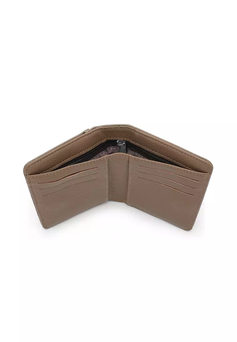 2 In 1 Long Purser with Coin Purse - Khaki