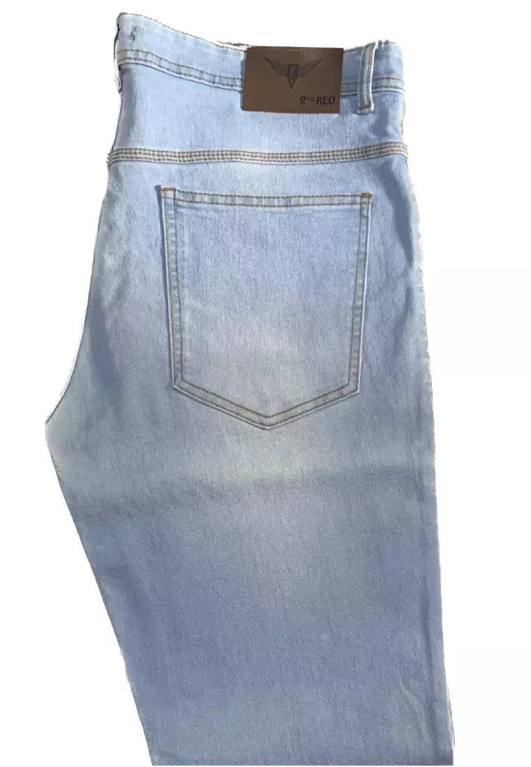 Jeans Slim Fit Big Size Melar Biru Muda 133266BIG