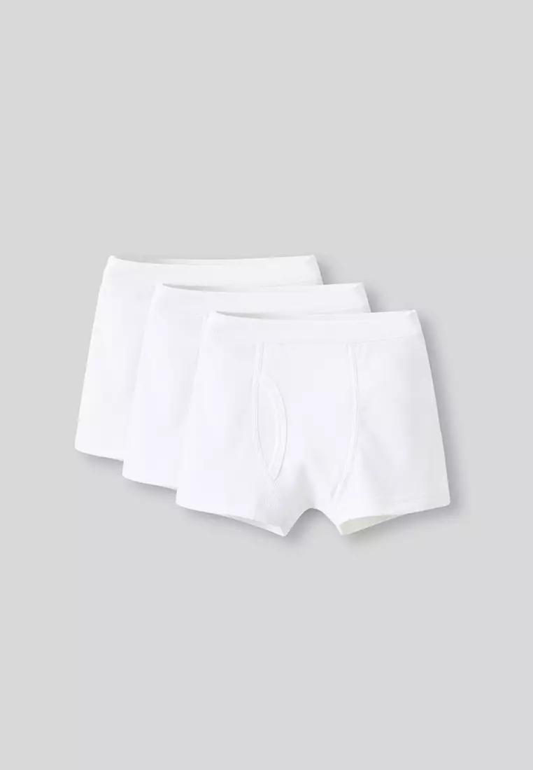 White cotton boxer shorts on sale