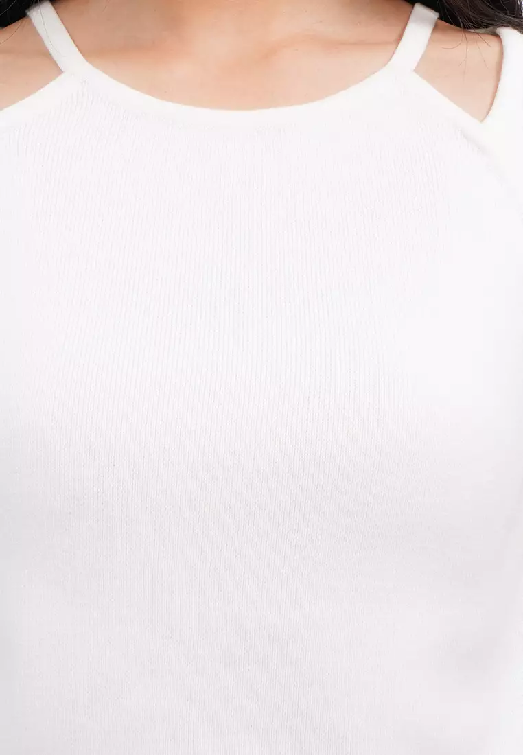 Cut Out Short Sleeve Knit Top
