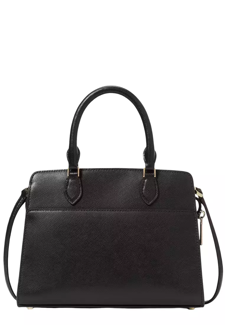 Kate Spade Madison Saffiano Leather Small Satchel Bag in Black kc437