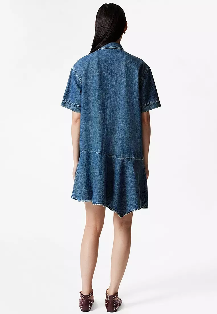 Asymmetrical T-Shirt Denim Dress