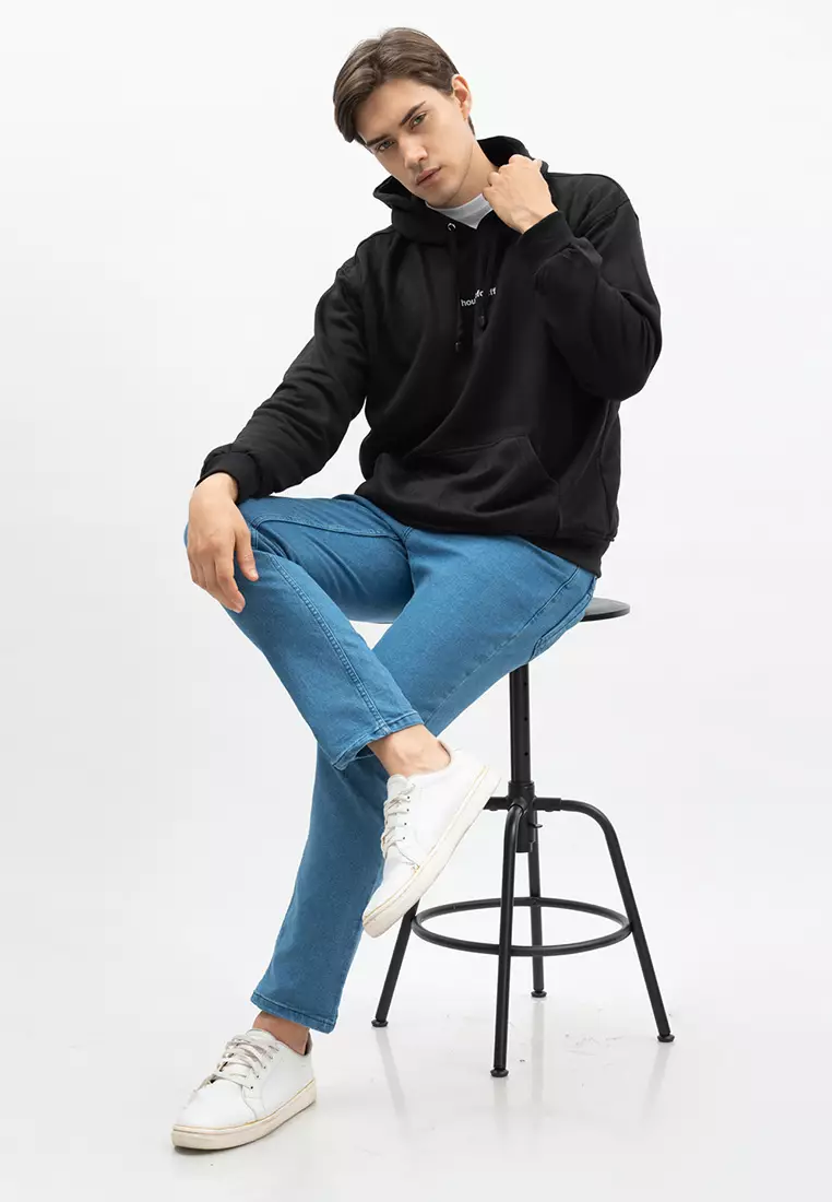 Houseofcuff Jaket Jumper Hoodie Sweater Hitam Motif Peta Indonesia