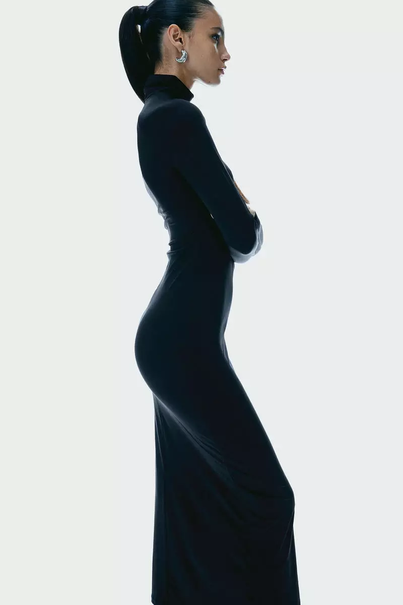 Turtleneck bodycon dress