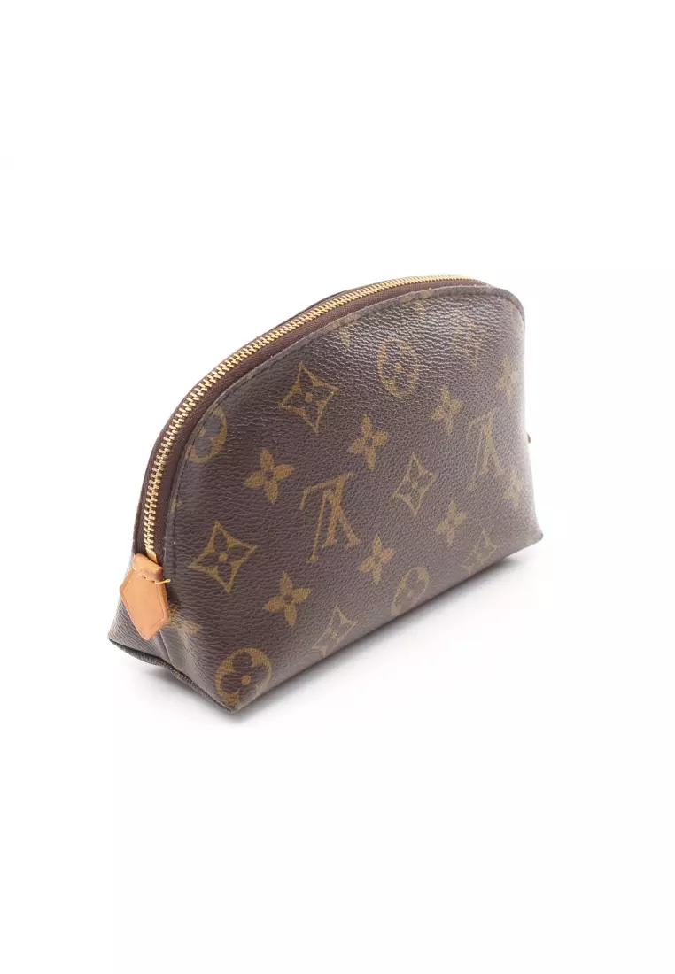 Buy Louis Vuitton Pre-loved LOUIS VUITTON pochette cosmetics monogram  cosmetic pouch PVC leather Brown 2023 Online
