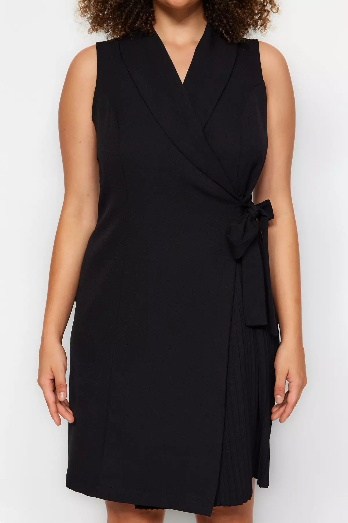 Plus Size Wrap Mini Dress
