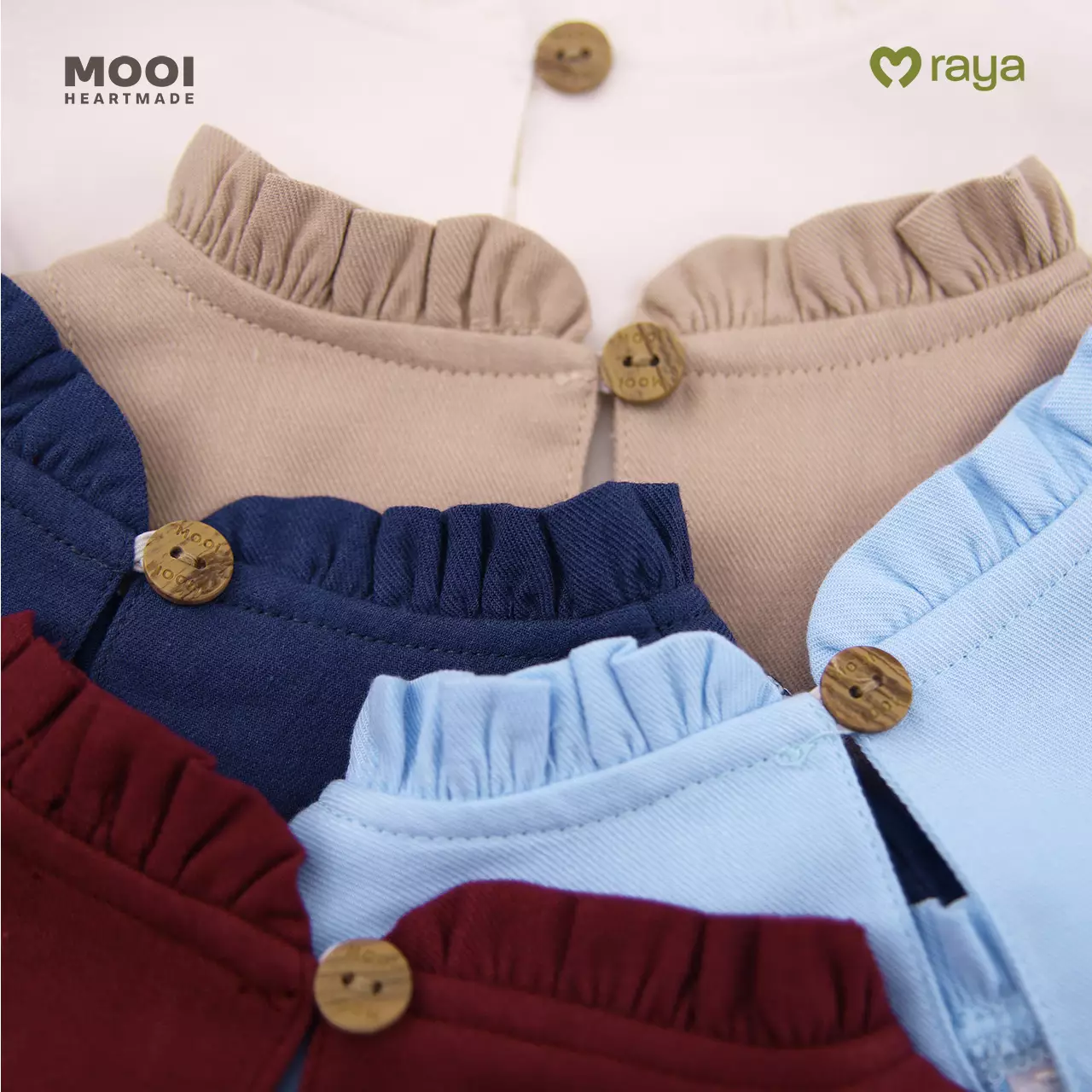 Mooi Setelan Anak Perempuan Raya Collection Serayya Tunik Set Basic Series 2026 - White