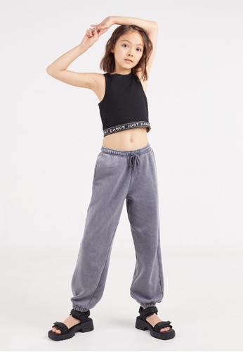 Gen Woo black Rib Crop Top by Gen Woo 78B90KAA8058CFGS_1