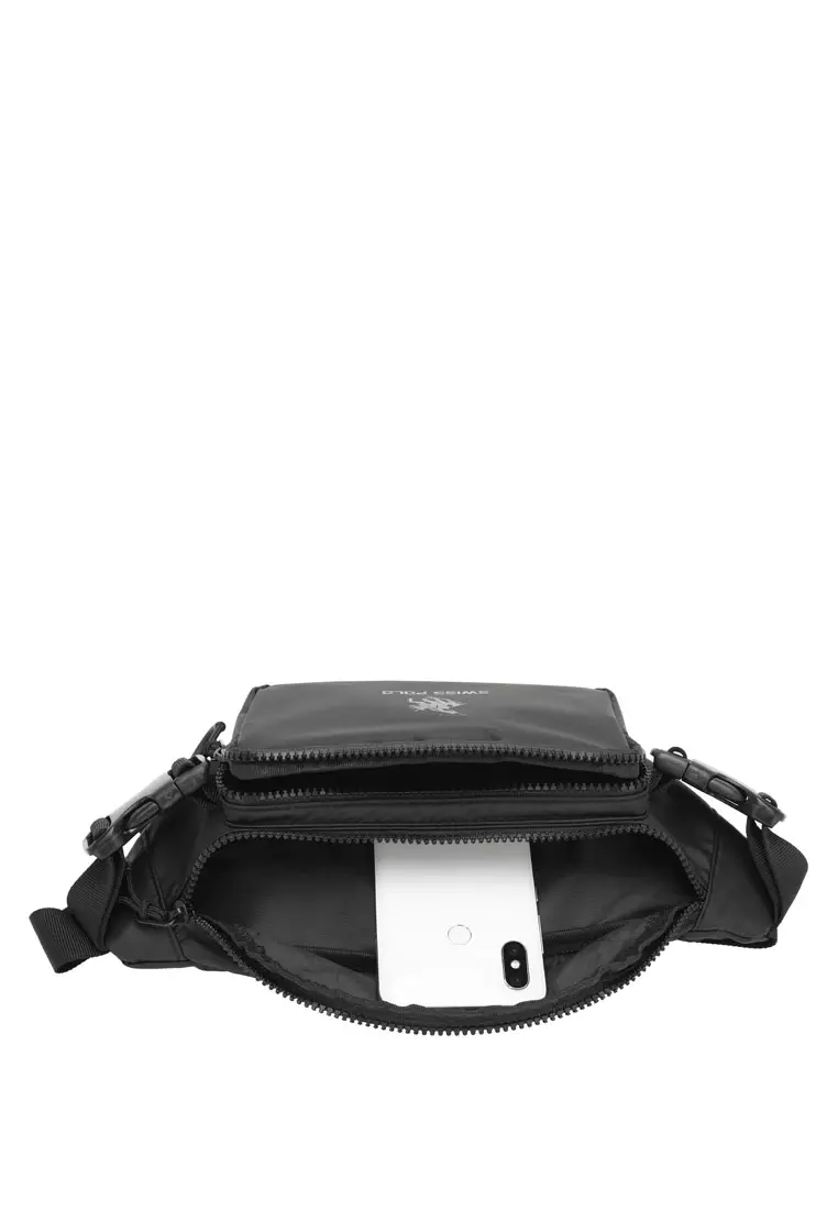 Men's Waist Bag / Belt Bag / Chest Bag (Tas Pinggang / Tas Dada Pria) - Hitam
