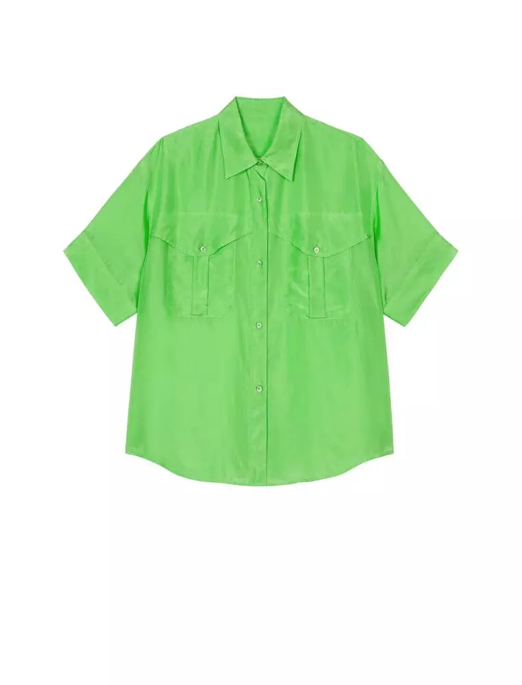 JNBY Women's Mulberry Silk Short-Sleeve Shirt