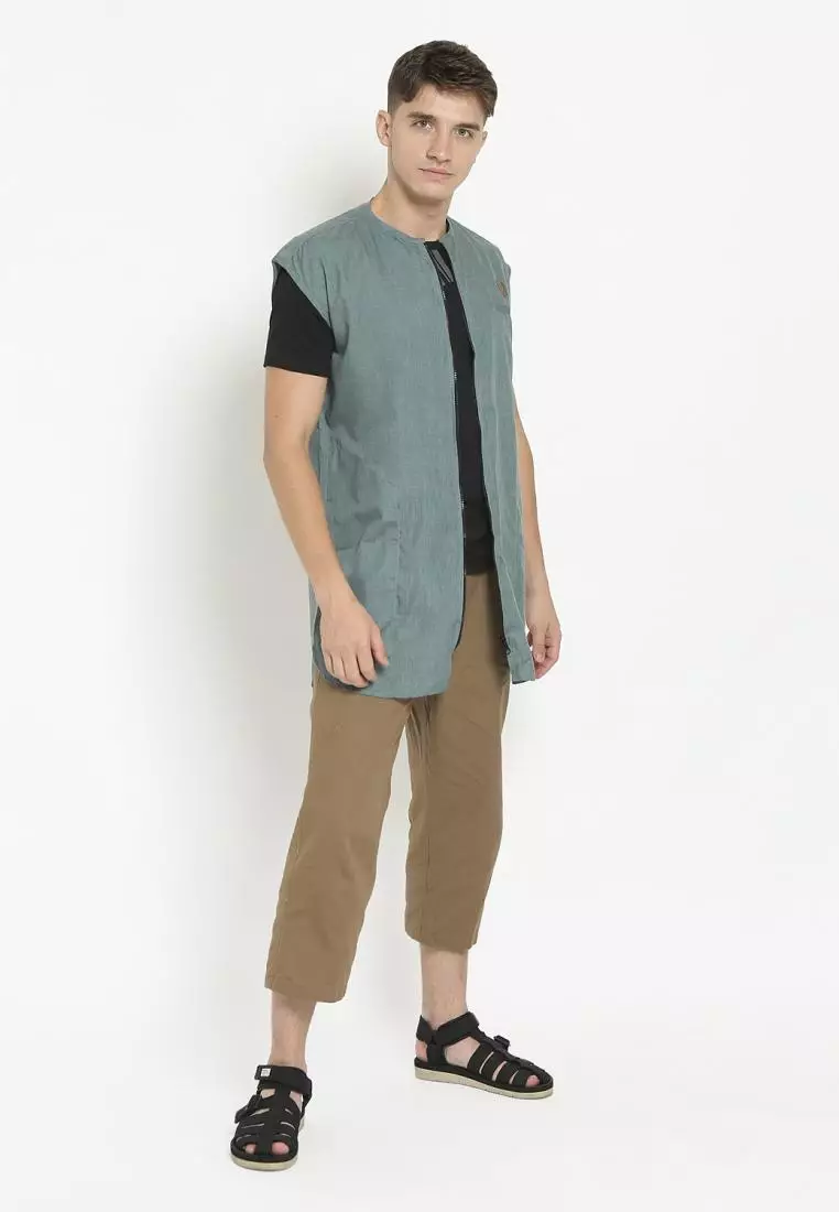 Zayidan Rompi Sholat Zipper Muslim Pria - Mint