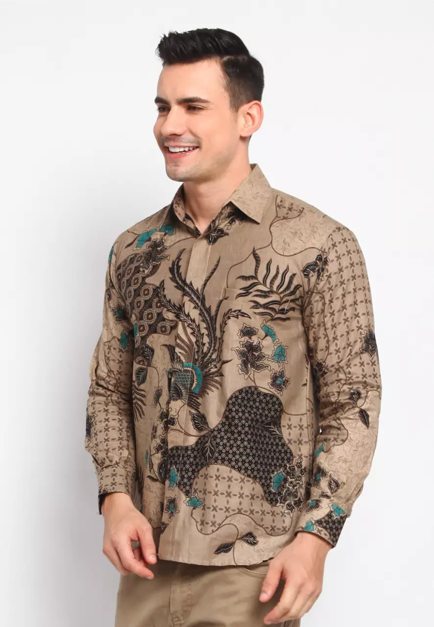 Baruna Kemeja Batik Pria Premium Slimfit Modern Lengan Panjang