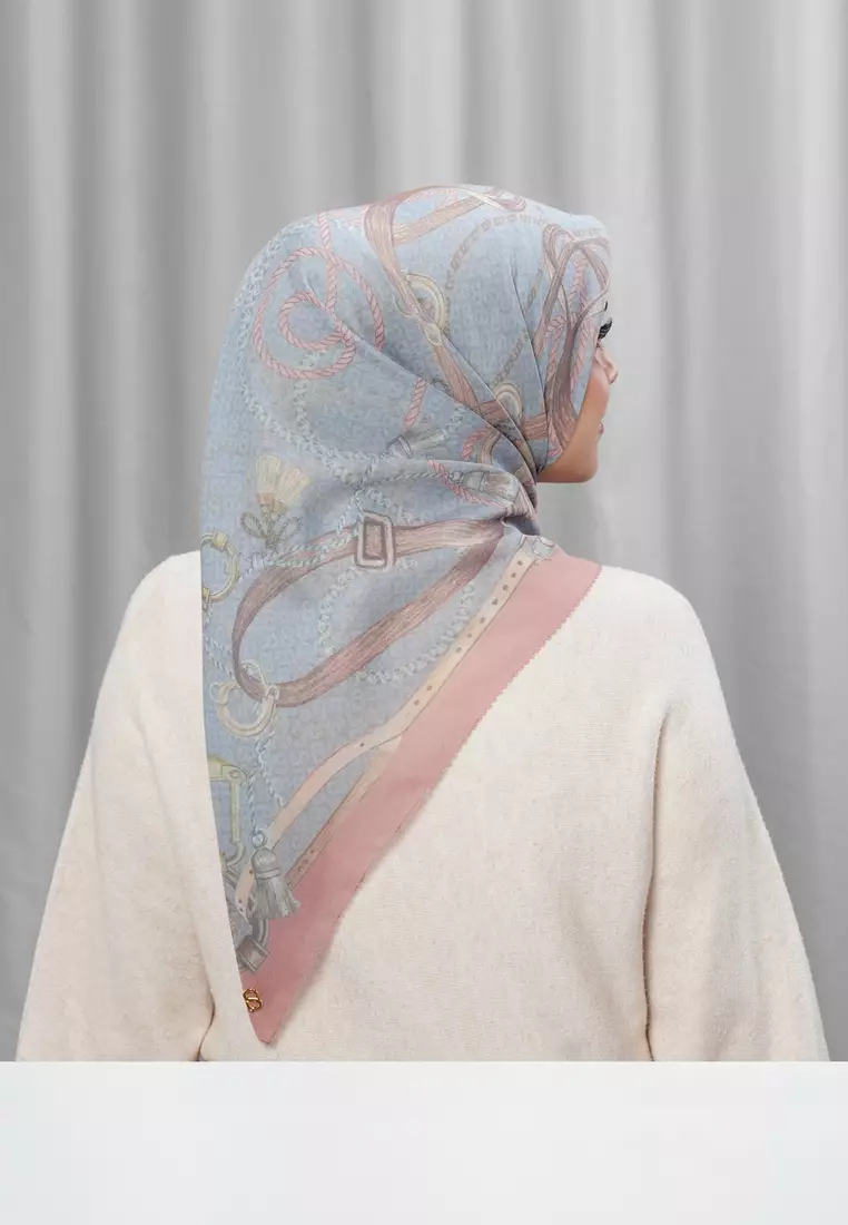 Alexandra Silk Jacquard Square - Château